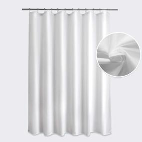 img 4 attached to Titanker Extra Long White Shower Curtain Liner - Waterproof And Washable, 72 X 84 Inches With Magnets And Soft Lightweight Polyester Fabric For A Luxurious Bathroom Experience