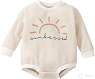 🌈 solid rainbow oversized sweater bodysuit pullover top - baby girl boy crewneck sweatshirt knit long sleeve romper логотип