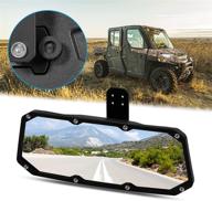 🔍 polaris ranger rear view mirror: high-quality esploratori center mirror for 2015-2022 models - easy drop down mounting tab #2879969 логотип