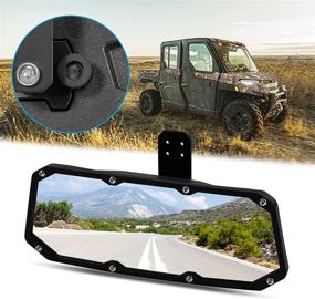 img 4 attached to 🔍 Polaris Ranger Rear View Mirror: High-Quality Esploratori Center Mirror for 2015-2022 Models - Easy Drop Down Mounting Tab #2879969