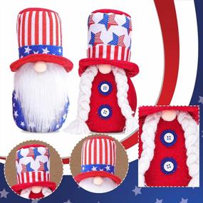 img 2 attached to 2Pcs 4Th Of July Gnomes Decorations For Home - American Patriotic Gnomes Decorations For Memorial Day, Plush Handmade Swedish Tomte Christmas Winter Gnomes Gifts For Women & New USA Citizenships