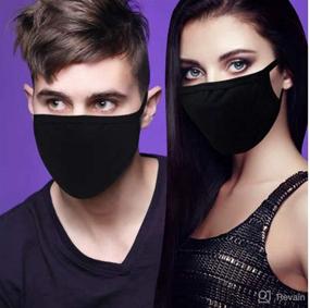 img 1 attached to 🔥 10-Pack Black Ice Cotton Face Protector Masks: Washable, Breathable, and Fashionable Cloth Shields