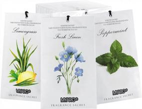 img 4 attached to Fragrant Home: MYARO 12-Piece Scented Sachet Pack For Closets And Drawers - Long-Lasting Deodorizer For A Fresh Home Environment