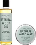 🍊 caron & doucet - natural wood conditioning oil and wax bundle - 100% plant based polish & conditioner - orange scent - ideal for furniture care - 8oz logo