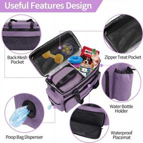 img 2 attached to Travel In Style With PUEIKAI'S Airline Approved Dog Travel Bag Set: Includes Food Containers, Foldable Bowls, And Multi-Function Pockets