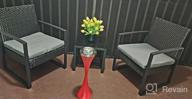 img 1 attached to Modern Outdoor Wicker Patio Furniture Set - 3 Piece Conversation Bistro With Coffee Table For Yard & Bistro | Flamaker. review by Chris Bradford