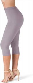 img 4 attached to Yoga Leggings - High Waisted Capri & Full Length SATINA Fitness Pants