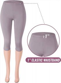 img 1 attached to Yoga Leggings - High Waisted Capri & Full Length SATINA Fitness Pants