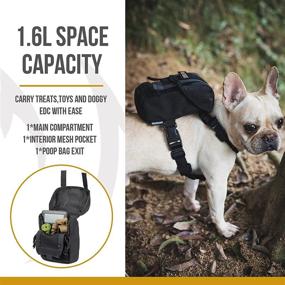 img 2 attached to OneTigris Dog Pack, Durable Backpack for Small to Medium Dogs with Litter Bag Exit - Perfect for Camping, Hiking, and Daily Walks (Black, X-Small)