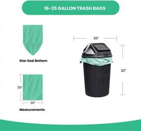 img 1 attached to Green Reli Compostable Trash Bags - Bulk 100 Count Of ASTM D6400 Certified Garbage Bags For 16-25 Gallon Bins - Eco-Friendly Compostable Bags For 16, 20, And 25 Gallon Trash Cans