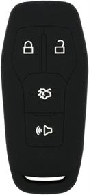 img 3 attached to 🔑 SEGADEN Silicone Smart Remote Key Fob Cover Case Skin Jacket Holder - Compatible with 4 Button FORD CV2716 - Black