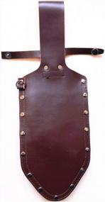 img 2 attached to Pointer Metal Detector Holster Digger Pouch Waist Brown Leather Sheath 2In1 For PinPointer And Digging Tool Shovel Garden Detecting