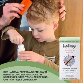 img 3 attached to Ladibugs Cradle Cap Remedy Kit - 3Oz Serum & Fine-Toothed Comb For Scalp Scales, Flakes, Softening And Soothing