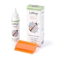 ladibugs cradle cap remedy kit - 3oz serum & fine-toothed comb for scalp scales, flakes, softening and soothing логотип