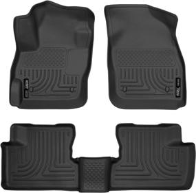 img 4 attached to 🚗 Husky Liners Weatherbeater Series Front & 2nd Seat Floor Liners - Black (98631) for 2010-2013 Mazda 3 Hatchback/Sedan - 3-Piece Set