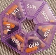 img 1 attached to XL 7-Day Weekly Pill Organizer - Portable Medicine Case For Vitamins/Fish Oil/Pills/Supplements - Arthritis Friendly review by Aries Greene