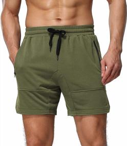 img 3 attached to Stay Comfortable And Stylish With Aimeilgot Men'S Casual Elastic Waist Shorts For Summer