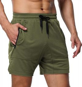 img 2 attached to Stay Comfortable And Stylish With Aimeilgot Men'S Casual Elastic Waist Shorts For Summer