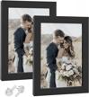 display your memories in style with happyhapi 4x6 picture frame - set of 2 black frames for tabletop or wall decoration logo
