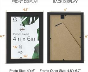 img 3 attached to Display Your Memories In Style With HappyHapi 4X6 Picture Frame - Set Of 2 Black Frames For Tabletop Or Wall Decoration
