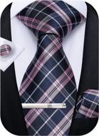 мужской шелковый галстук в клетку, нагрудный платок, запонки и зажим для галстука - dibangu wedding business логотип