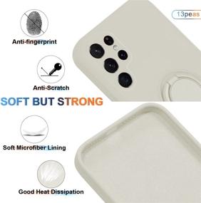 img 2 attached to 📱 13peas Silicone Case with 360° Rotatable Kickstand for Samsung Galaxy S22 Ultra (5G 2022) - Antique White