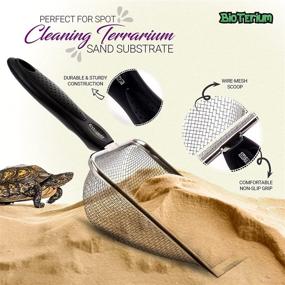 img 2 attached to Fine Mesh Stainless Steel BIOTERIUM Litter Sifter: Reptile Poop & Sand Scooper - Efficient Terrarium and Bedding Cleaner with Ergonomic Design for Quick Cleaning