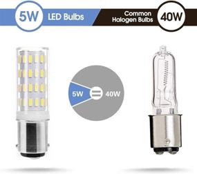 img 2 attached to 🔆 2Pcs BA15D LED 1142 12V-24V 5W Bulb - White, Low Voltage 45W Equivalent for Car Trailer Motorhome Camper Tail Boat, Double Contact Bayonet