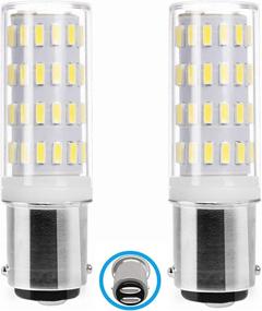 img 4 attached to 🔆 2Pcs BA15D LED 1142 12V-24V 5W Bulb - White, Low Voltage 45W Equivalent for Car Trailer Motorhome Camper Tail Boat, Double Contact Bayonet