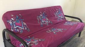 img 1 attached to Luxuriate In Style With OctoRose Premium Velvet Elephant Wine Futon Cover