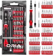 🔧 oria precision screwdriver kit, 60 in 1: complete set for mobile phones, game consoles & more - red логотип