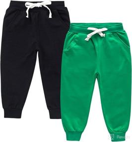 img 4 attached to 👶 IjnUhb Toddler Boys Sweatpants: Adjustable Waist for Unisex Girls & Casual Baby Joggers