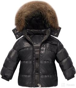 img 3 attached to 🧥 Warm and Stylish: ZOEREA Girls Winter Snowsuit for Boys - Hooded Duck Down Jacket + Trousers Snowsuit