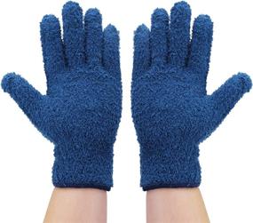 img 3 attached to 2 Pairs of No-Shedding Microfiber Dusting Gloves for Efficient Cleaning - Flexible Microfiber Dust Cleaning Gloves for Lamps, Cars, Furniture, and Hard-to-Reach Corners