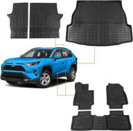 🔒 ultimate protection: bomely fit 2019-2022 rav4 floor mats & cargo liner set - all-weather toyota rav4 accessories! logo