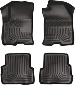 img 4 attached to Husky Liners 98311: Black Weatherbeater Floor Mats for 2008-2011 Ford Focus