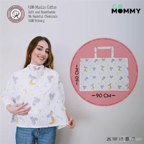 img 1 attached to 🤱 Go Mommy Muslin Nursing Cover: Breathable & Lightweight Cotton Apron for Breastfeeding Essentials - Ensuring Mom's Privacy & Comfortable Baby Feeding Scarf - Embracing Mother's Love in Breastfeeding