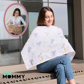 img 2 attached to 🤱 Go Mommy Muslin Nursing Cover: Breathable & Lightweight Cotton Apron for Breastfeeding Essentials - Ensuring Mom's Privacy & Comfortable Baby Feeding Scarf - Embracing Mother's Love in Breastfeeding