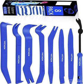 img 4 attached to 🔧 Wetado Trim Removal Tool Set: Car Upholstery Repair Kit with Auto Clip Pliers - 8PCS (Dark Blue)
