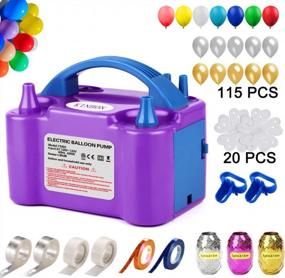 img 3 attached to Get The Party Started With KINBON'S Electric Dual Nozzle Balloon Pump - Inflates 147 Balloons In Minutes! Perfect For Birthdays, Weddings, And Festivals.
