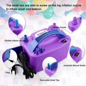 img 2 attached to Get The Party Started With KINBON'S Electric Dual Nozzle Balloon Pump - Inflates 147 Balloons In Minutes! Perfect For Birthdays, Weddings, And Festivals.