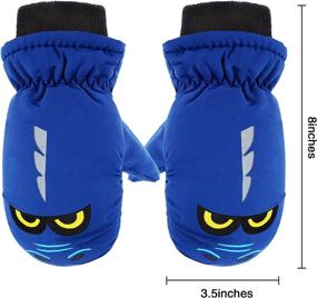 img 2 attached to Mittens Winter Unisex Waterproof Cotton Lined Girls' Accessories via Cold Weather