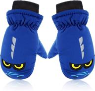 mittens winter unisex waterproof cotton lined girls' accessories via cold weather logo
