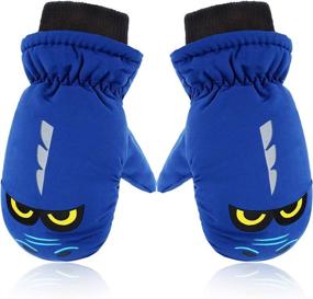 img 4 attached to Mittens Winter Unisex Waterproof Cotton Lined Girls' Accessories via Cold Weather