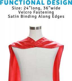 img 3 attached to Kids Superhero Cape Costume - Polyester Satin Everfan Child Capes For Children