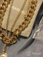 img 1 attached to Stylish FAMARINE Gold Plated Layered Necklaces With Geometric Pendants - Perfect Teen Girl Gift! review by Youssef Coolidge