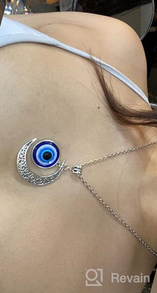 img 1 attached to 🧿 Lucky Evil Eye Necklace: Turkish Beads Chain Pendant for Women and Men review by Sharon Triplett