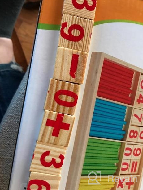 img 1 attached to Wooden Counting Stick Set: Educational Math Toy With Number Cards And Rods Box By Alytimes review by Vangele Carson