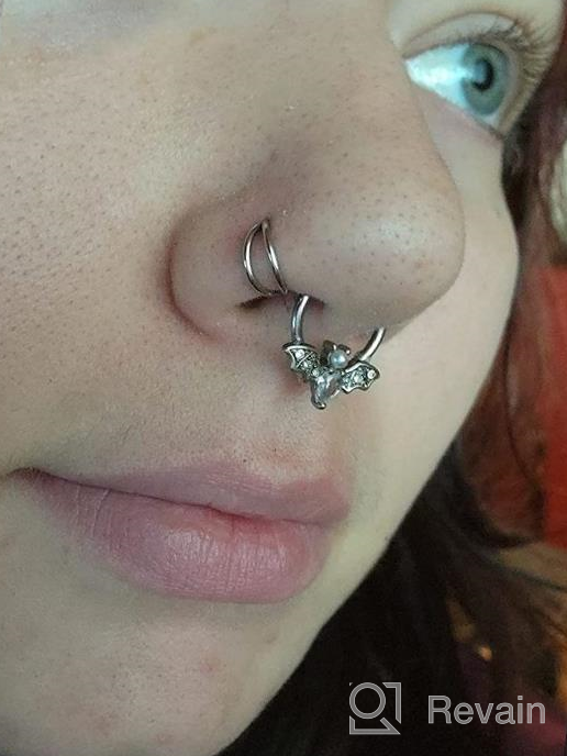img 1 attached to 20G 18G 16G 6Mm 8Mm 10Mm Surgical Steel Triple/Double Open Stack Conch Daith Clicker Nose Rings Lip Septum Cartilage Earring Hoop Helix Rook Lobe review by Timothy Spinner