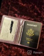 картинка 1 прикреплена к отзыву ACdream Passport and Vaccine Card Holder Combo: RFID Blocking Leather Travel Organizer Protector for Women and Men - Black от Brandon Patterson